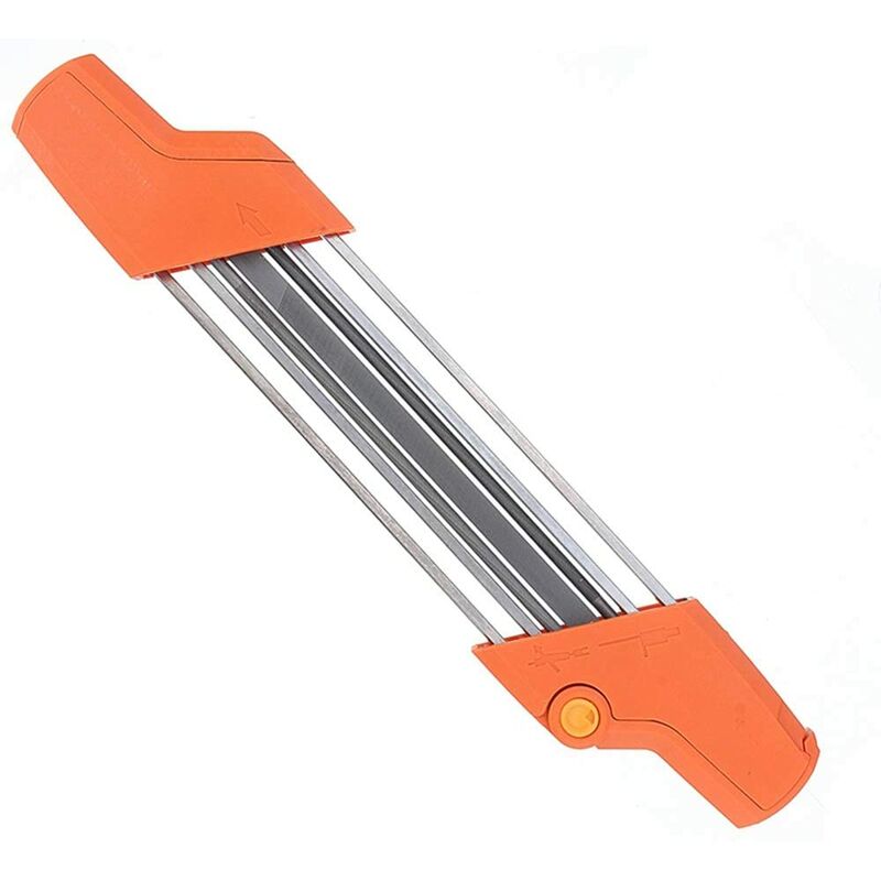 2 In 1 Easy File Chainsaw Chain Sharpener 3/8"/4.0Mm, Chainsaw Pitch Fast Teeth Sharpening Set With Handles, Fits All