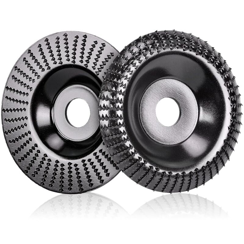 2 Pieces Wood Discs For Angle Grinder Ø 125 Mm X 22.2 Mm, Fast Cutting Wood Grinder And Sanding Discs For Angle