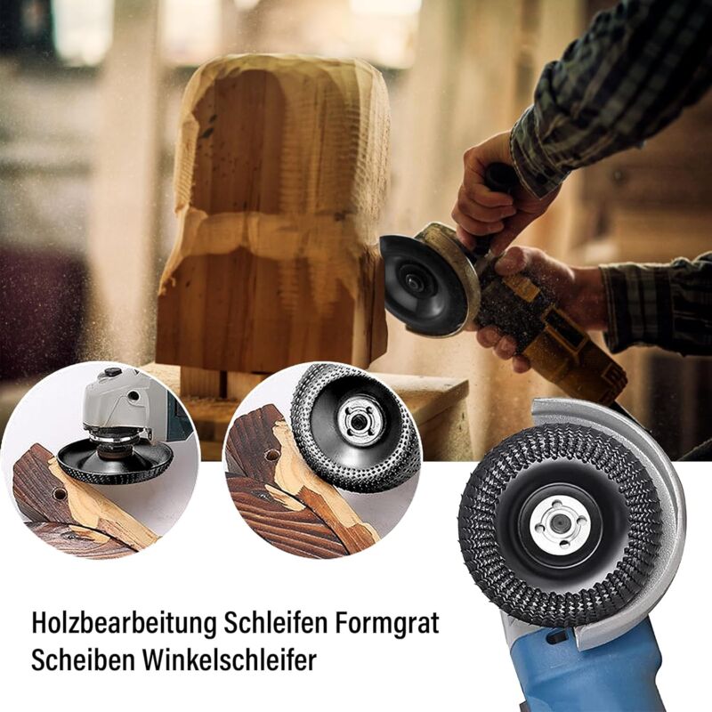 2 Pieces Wood Discs For Angle Grinder Ø 125 Mm X 22.2 Mm, Fast Cutting Wood Grinder And Sanding Discs For Angle