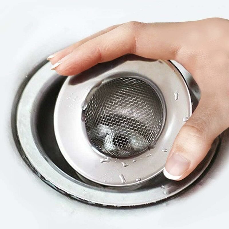Sink Strainer For Shower - Plug Hole Hair Catcher - Kitchen Sink Stoppers - Stainless Steel Mesh Sink Drain Filter - 3