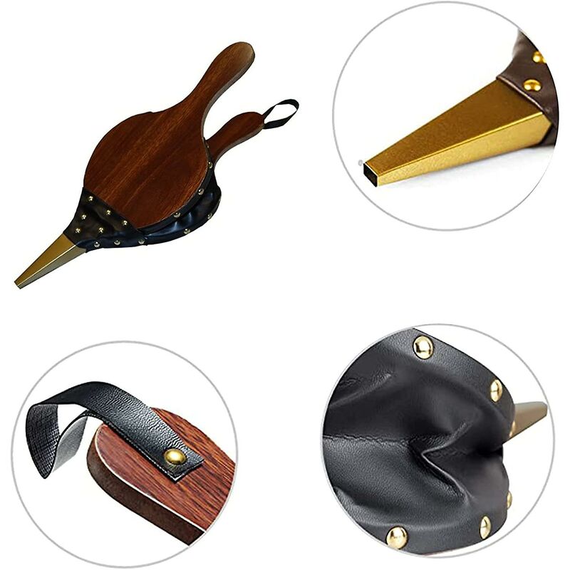 Fireplace Bellows, Wood Fire Blower, Fireplace Bellows, Wood Fire Bellows, With Strap, For Barbecue, Fireplace, Wood