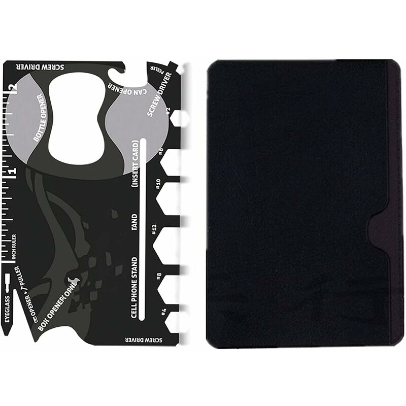 Multi Tool,18 In 1 Multifunction Card Tool Holder Stainless Steel Multi-Tools Pocket Tools Gadget Bottle Opener Men