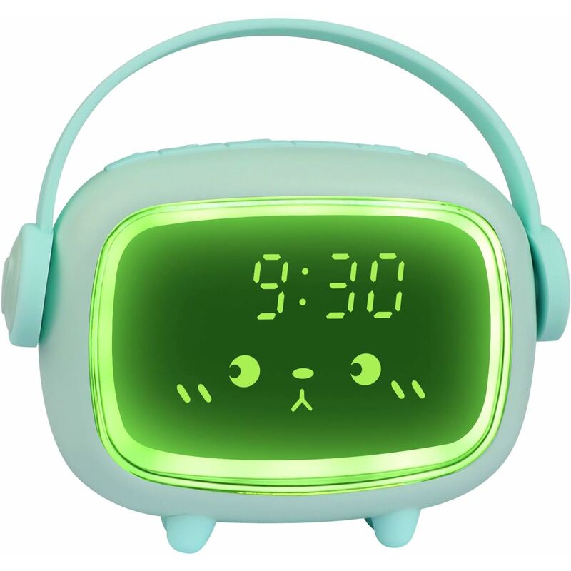 Kids Digital Alarm Clock For Girls Boys, Angel Digital Alarm Clock With Lights And Snooze Function (Green)