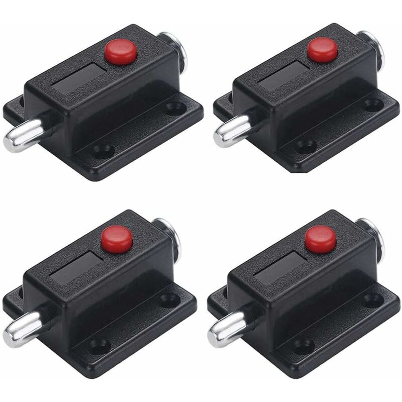 4 pcs Spring Window Cabinet Knob Automatic Door Latch Lock Furniture Cabinet Drawer Door Lock With Spring Knob