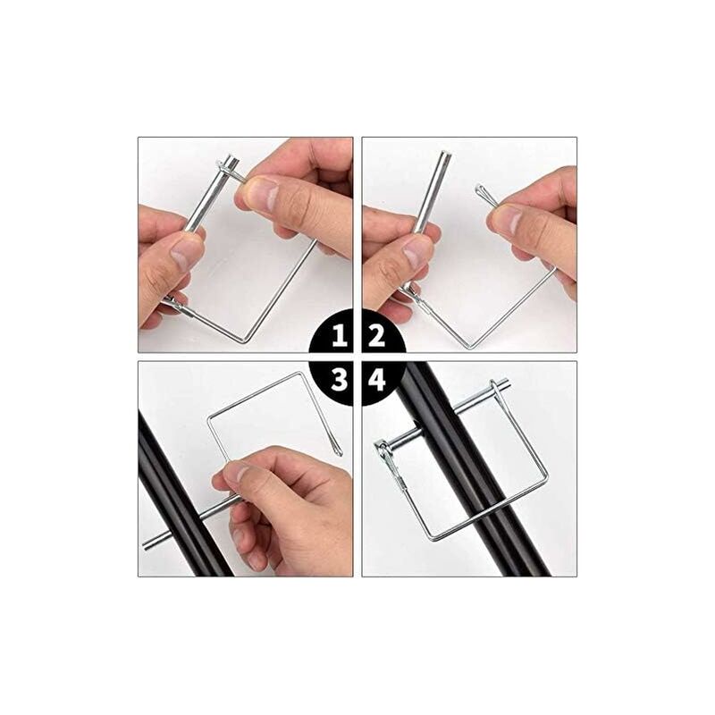 12 pcs Square Locking Pin 5/16 Inch (8Mm) High Quality Galvanized Carbon Steel Safety Self Locking Pin For Tractor Farm