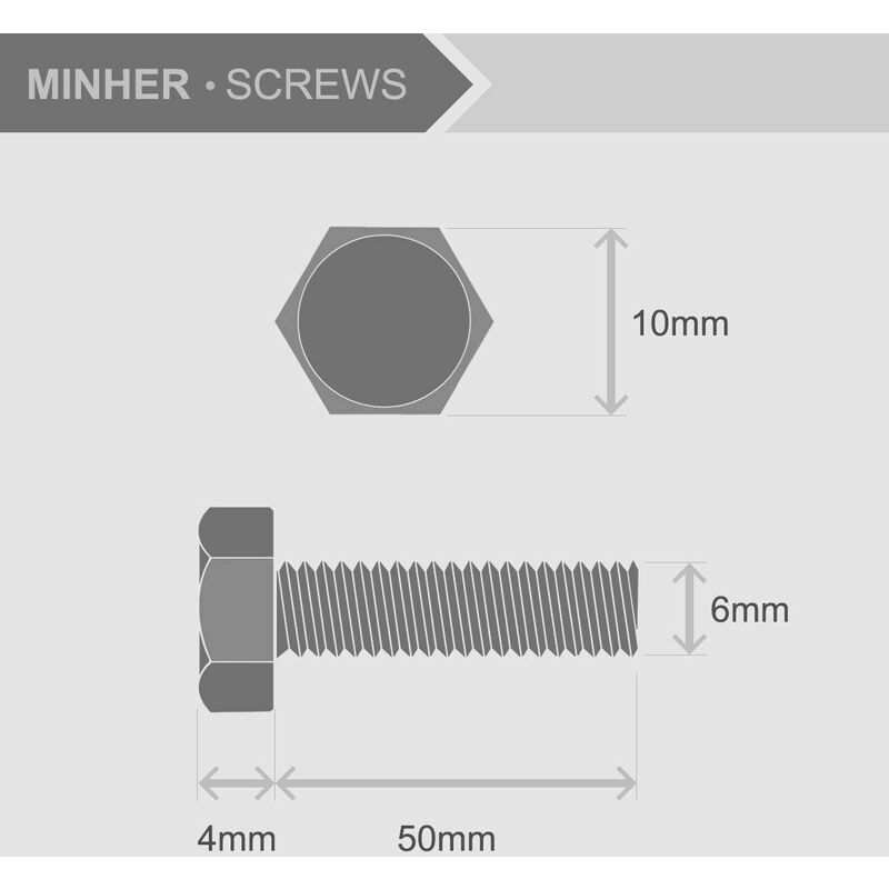 M6 X 50Mm 20 pcs 304 Stainless Steel Hexagon Socket Head Cap Bolts Outside Corner Hexagon Screw,Hex Bolts And Nuts Set