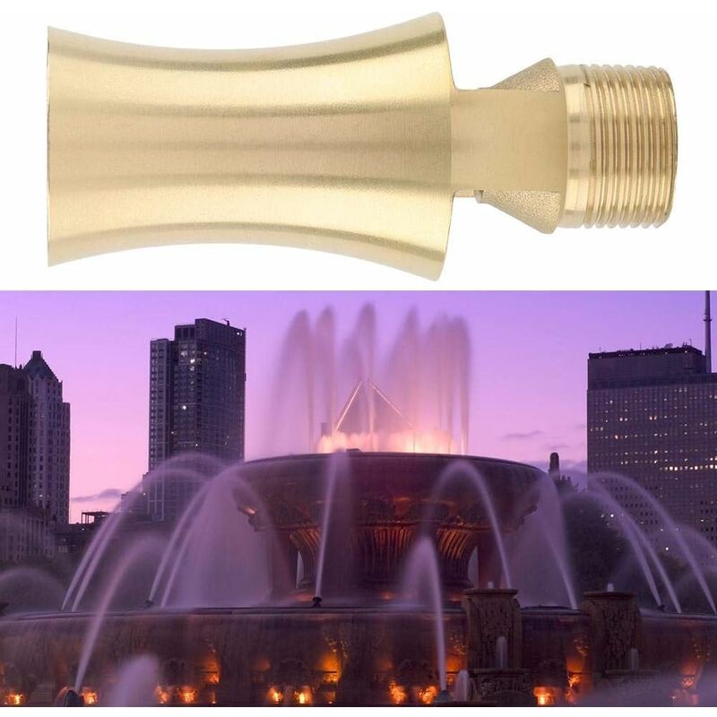 Brass Ice Tower Pond Waterfall Cedar Water Fountain Spray Nozzle Head Adjustable Cedar Shape Basin Flow Sprinkler