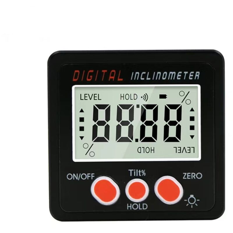 Digital Inclinometer Protractor 4 90° Level Box Angle Finder Backlight Bevel Gauge Magnetic Base Gauge In/Ft Mm/M With