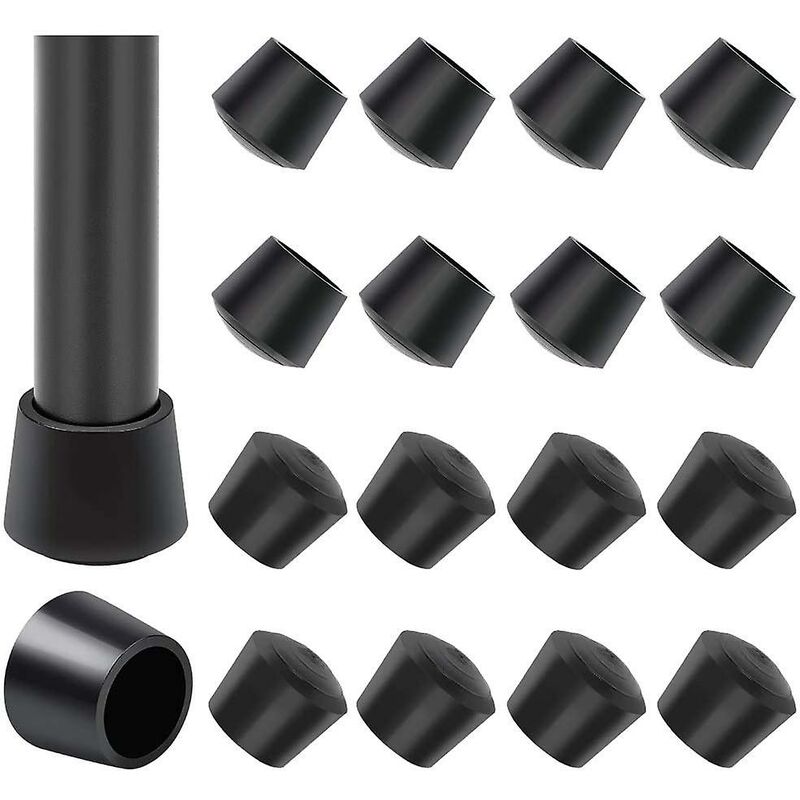 16 Pack Chair Leg Protectors, Chair Leg Caps Rubber Chair Leg Protection End Caps, Inner Diameter - 1 Inch / 25 Mm,