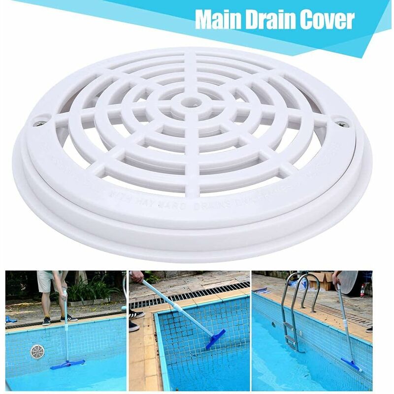 ROund Main Drain Cover Swimming Pool Drain Cover Suction Cover For Pool Replacement Hose Fittings Accessories
