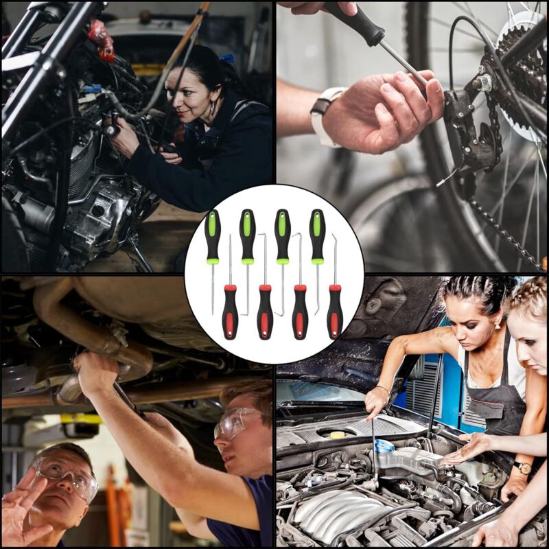 8 Pieces Precision Mechanics Pick And Screwdriver Set, Long Reach Hooks, Pick And Hook, Precision Picks And Hooks,