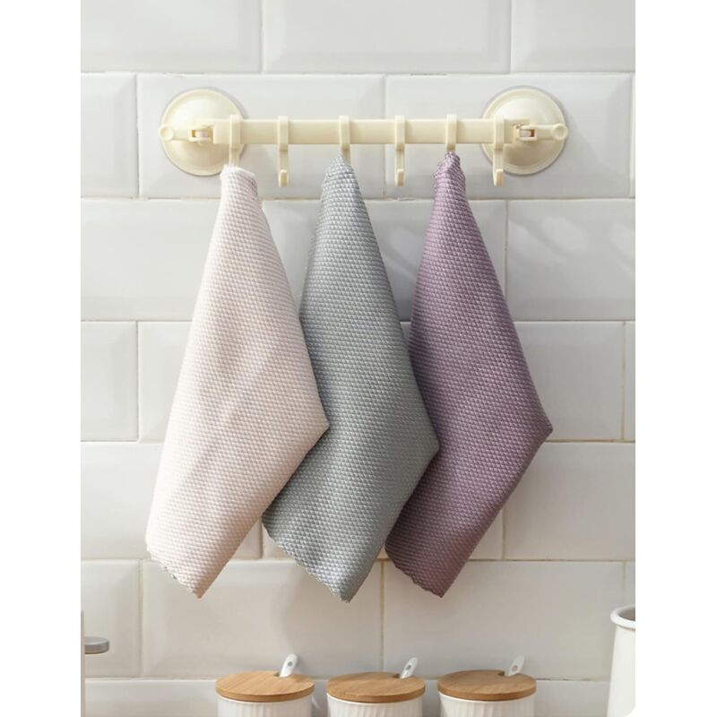 Microfiber Cleaning Cloths 10 Fish Scale Cleaning Cloth 25X25Cm, Eco-Friendly Reusable Towel For Kitchen Glass Car