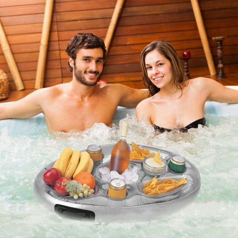 Floating Pool Cup Holder Inflatable Pool Float For Beach Inflatable Jacuzzi Mattress Pool Inflatable Glass Holder Pool