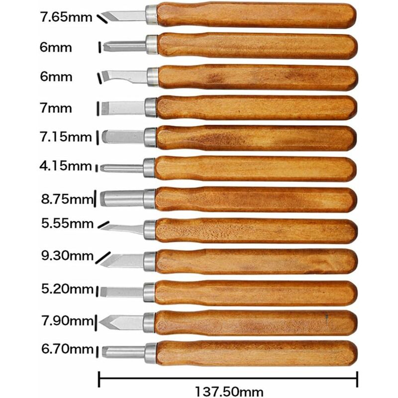 12 pcs Wood Carving Tool Kit - Professional Carving Chisels Knife Handle Carving Sculptures Expert Carpenter Beginners