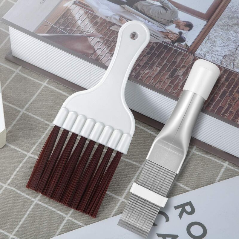 2 pcs Air Conditioner Condenser Fin Comb, Fin Cleaning Brush Air Conditioner Fin Cleaner Refrigerator Coil Cleaning