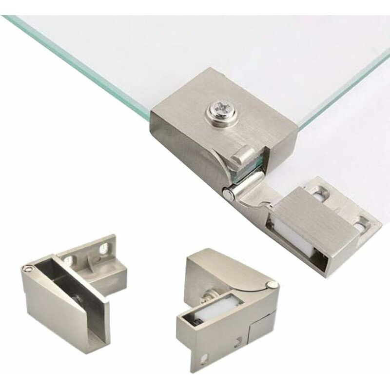 1 Pair Frameless Glass Door Hinges, Side Recessed Glass Cabinets, Shower Door Hinges, Furniture Glass Cabinet And Door