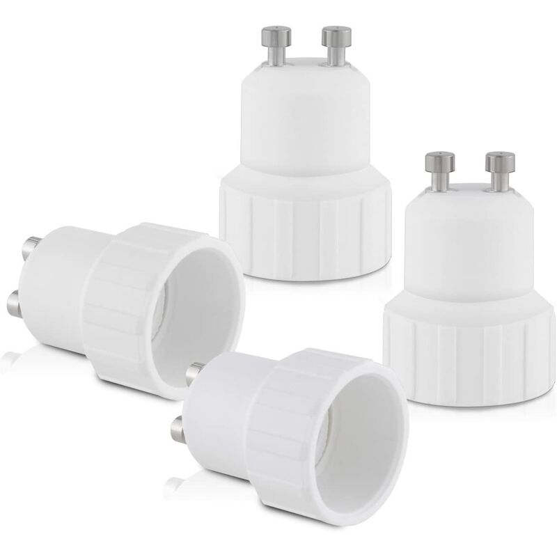 4X Socket Adapter - Gu10 To E14 Socket Converter - Bayonet Base Lamp Holder Adapter For LED Halogen Bulb