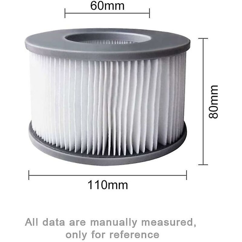 2 Pack Replacement Filters For Mspa - Cartridge Pump For Swimming Pools, Hot Tubs And Spas