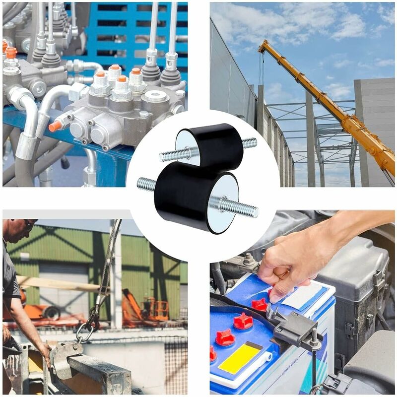 Rubber Mounts M8X23 Anti-Vibration Isolator Isolation Shock Absorber Absorption Bracket With Threaded Bolt Silent Block