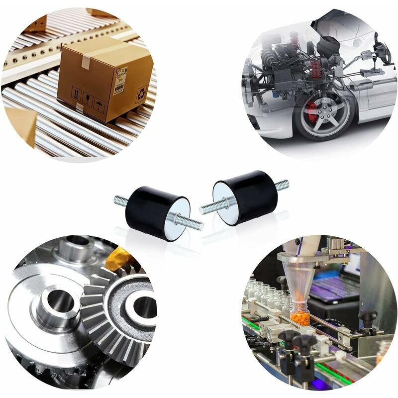 Rubber Mounts M8X23 Anti-Vibration Isolator Isolation Shock Absorber Absorption Bracket With Threaded Bolt Silent Block