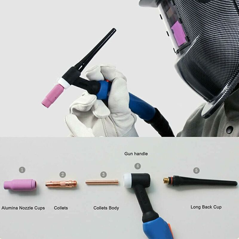 Tig Welding Accessories Wp-26 Argon Arc Welding Equipment Adapter Sleeve Shell Ceramic Nozzle For Tig Welding Gun