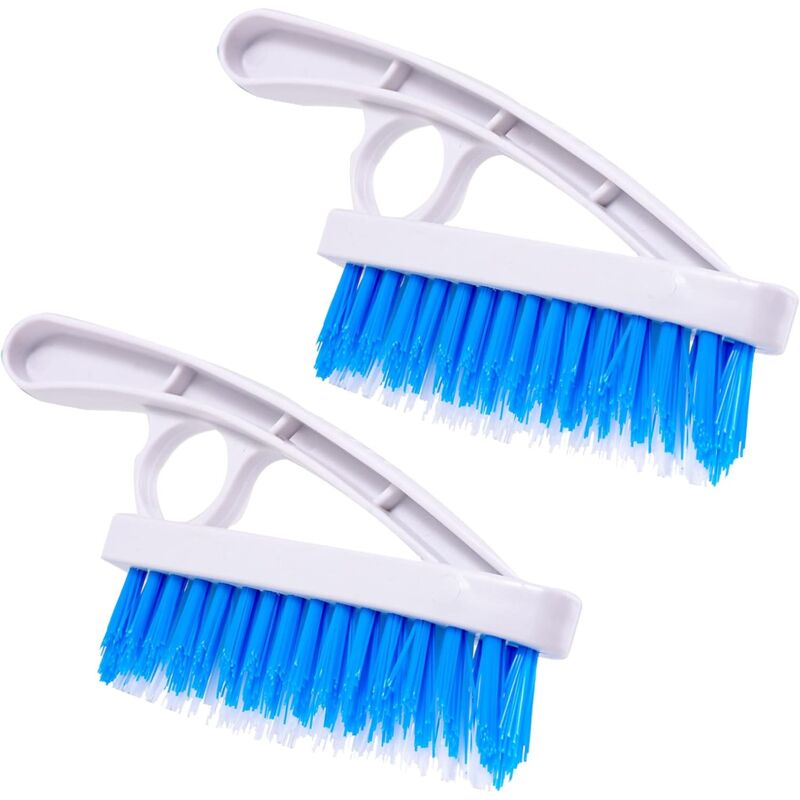 2 Pack Grout Scrub Brush - Stiff Nylon Bristle Scrub Brush For Bathtub, Shower - Floor Grout &amp; Tile Cleaning Brush For