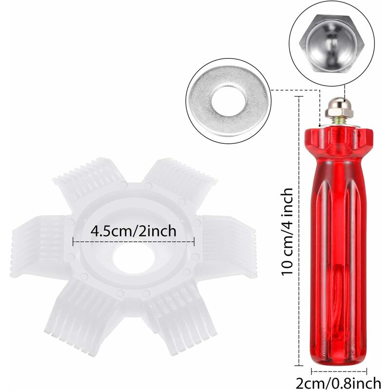 4 Pieces Air Conditioner Condenser Comb Air Conditioner Comb Ac Fin Comb Refrigerator Stainless Steel Comb, 3 Styles