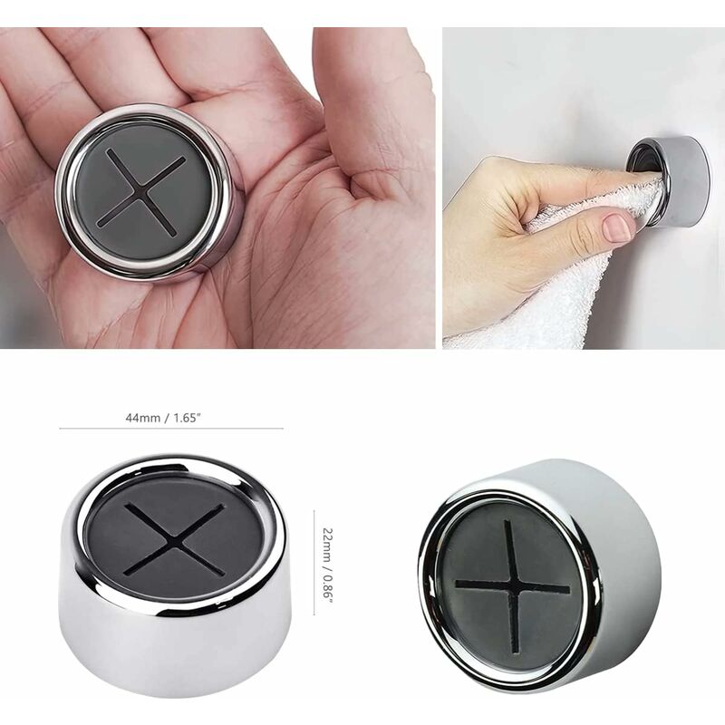 6 Pack Dishcloth Holders, ROund Self Adhesive Hooks, Kitchen Hooks, Suction Cup Towel Rack For Bathroom, Wardrobe And