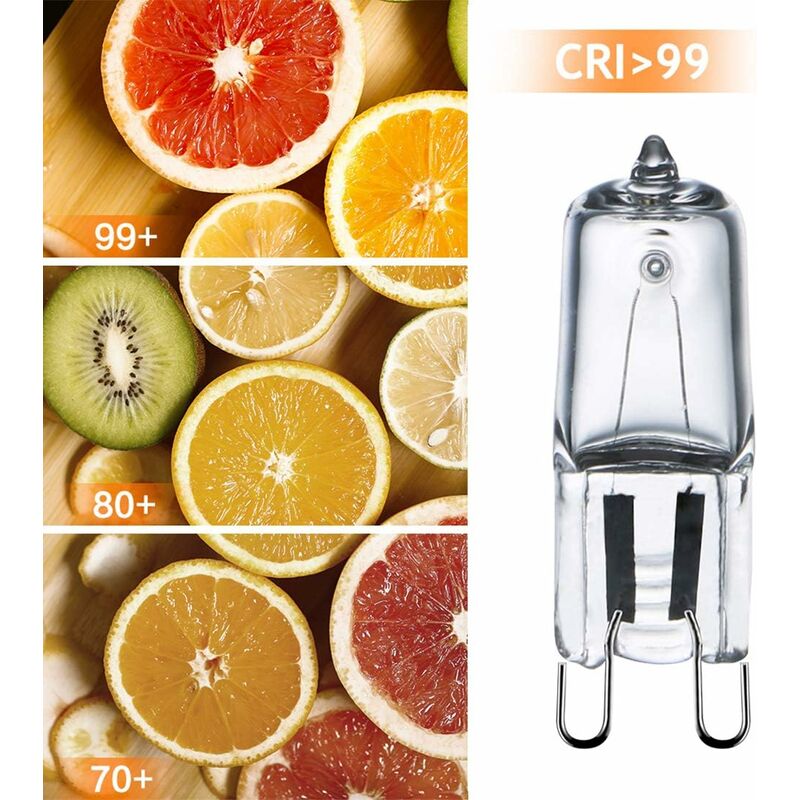 G9 Bulb 42W (44W) Dimmable Warm White 2800K, G9 Halogen Bulbs For Indoor Lighting 230V G9 Capsule Bulbs, Pack Of 10