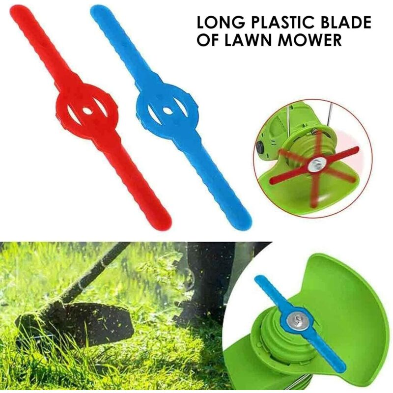 8 pcs Plastic Trimmer Replacement Blades For Grass Trimmer Plastic Lawn Mower Blades, Grass Trimmer Brush Cutter Grass