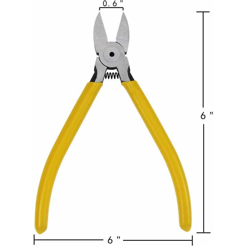 6'' Diagonal Cutting Pliers, Professional Wire Cutter With High Strength Chrome Vanadium Alloy Steel Cutting Edge