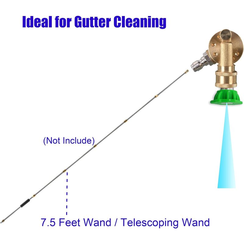 DAily Swivel Coupler Tool For Pressure Washer Tips Gutter Cleaner Attachment 1/4 Inch Quick Disconnect 240 Degree 4500