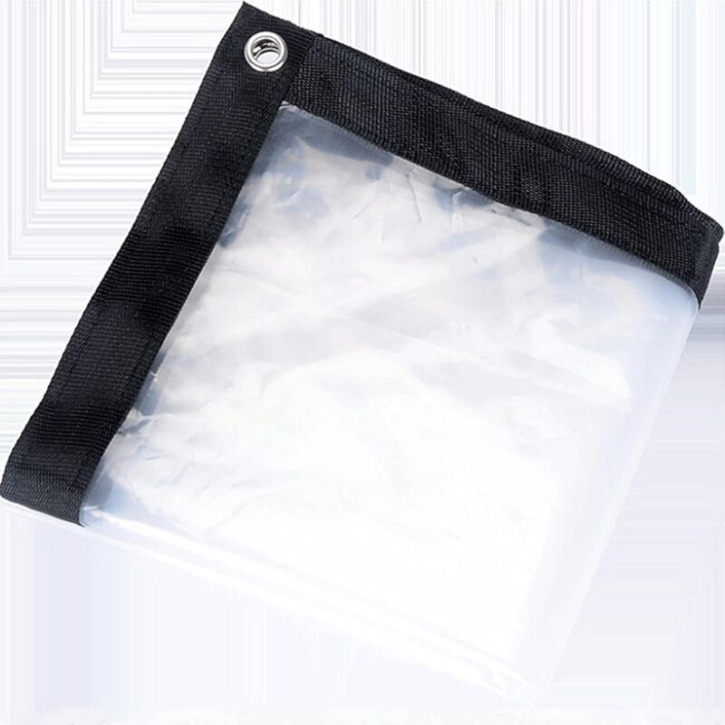 Waterproof Clear Tarp With Eyelets - 2 X 2 M - Foldable And Weatherproof Tarpaulin - ROpe Included
