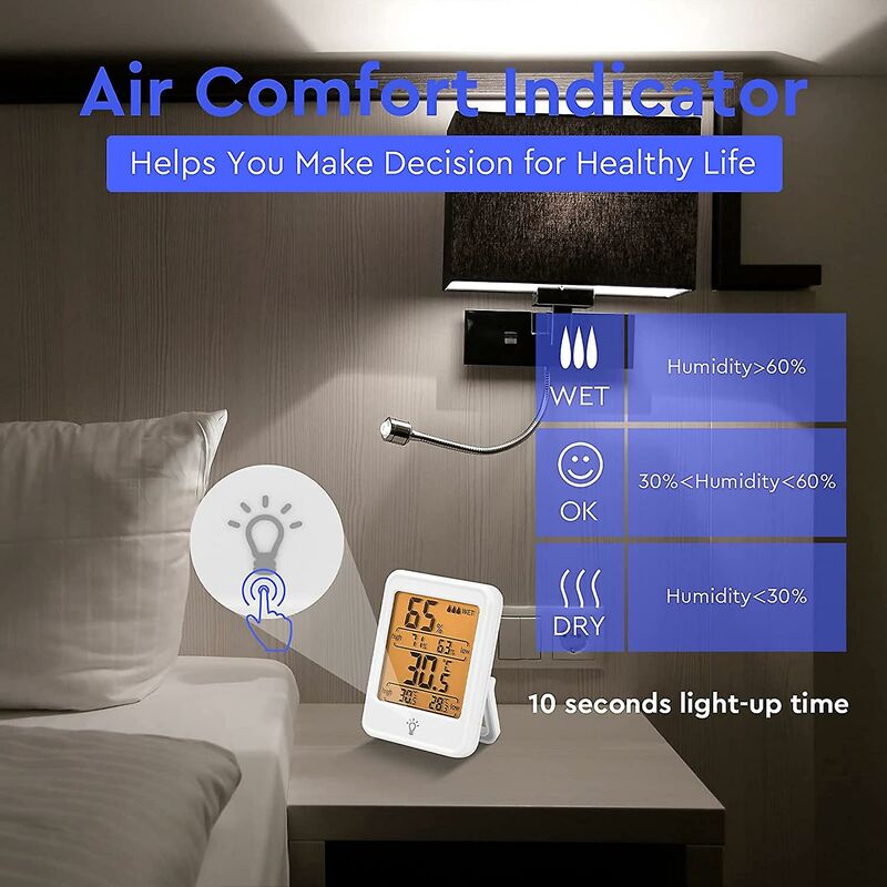 ROom Thermometer Digital Indoor Thermometer Hygrometer, Mini Temperature Monitor And Hygrometer For Home Office Air