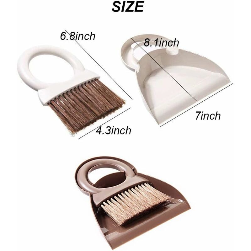 Dustpan And Brush Set Multifunctional Cleaning Tool Mini Sweeper With ROund Handle Dustpan Dustpan For Home Kitchen