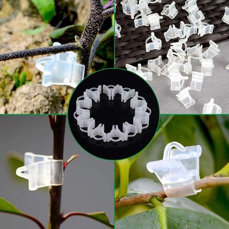 Gardening Grafting Clips 100 pcs Plastic Grafting Support Garden Clip Vegetable Vine Tomato Fruit Trees Mini Gardening