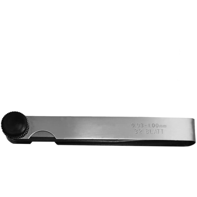 32 Blades Steel Feeler Gauge - Dual Marked Metric And Imperial Measuring Tool For Measuring Gap Width Or Thickness