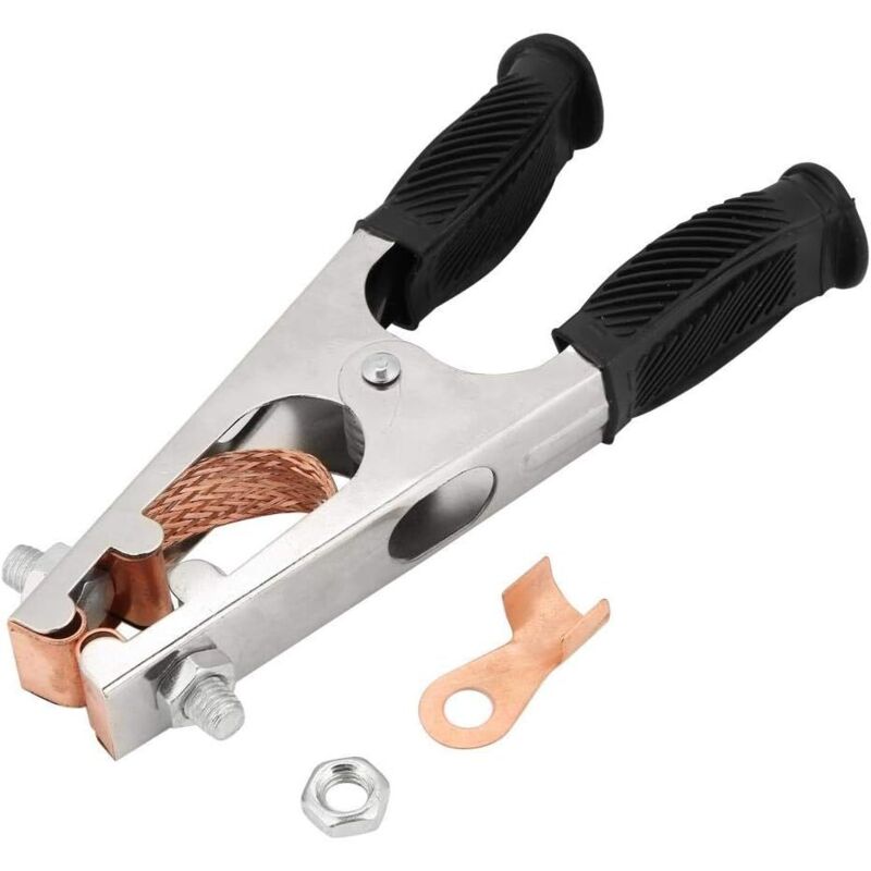 Welding Ground Clamp, Galvanized Welding Earth Clamp 500A Magnetic Ground ROd Clamp Good Conductivity For Welder For