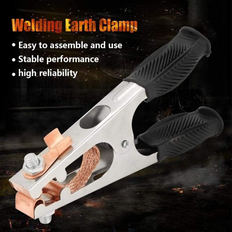 Welding Ground Clamp, Galvanized Welding Earth Clamp 500A Magnetic Ground ROd Clamp Good Conductivity For Welder For