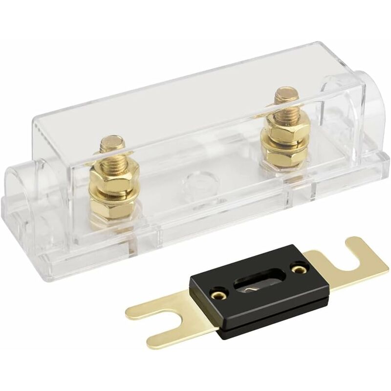 Car Fuse Holder - Audio, Video, Stereo Anl - Gauge 0 2 4 - Input And Output With 250A Anl Fuse