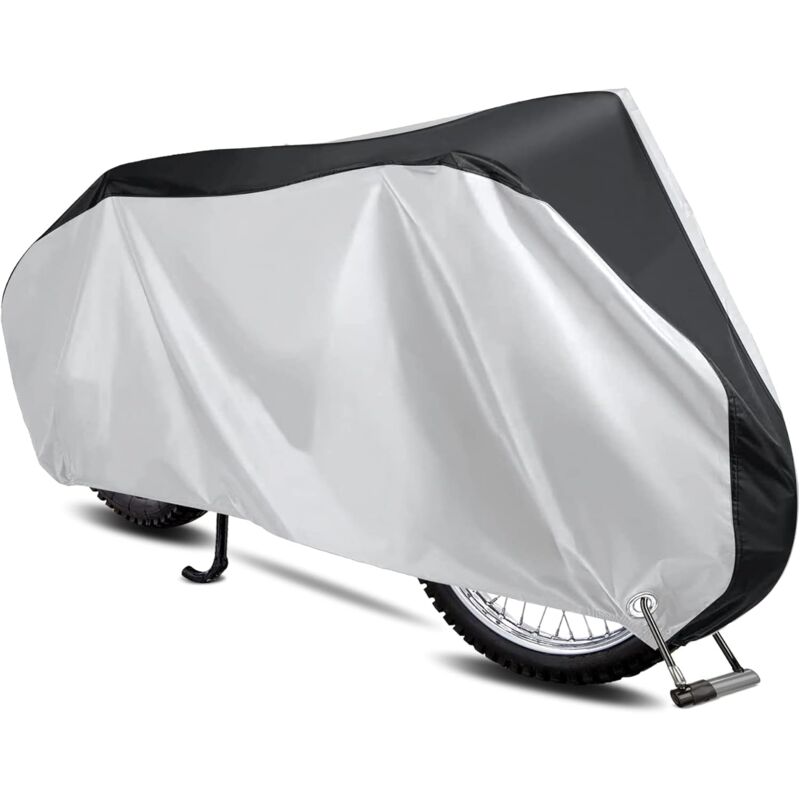 Motorcycle Cover Outdoor, Bicycle Scooter Waterproof Polyester Cover Resistant To Bird Droppings, Water,