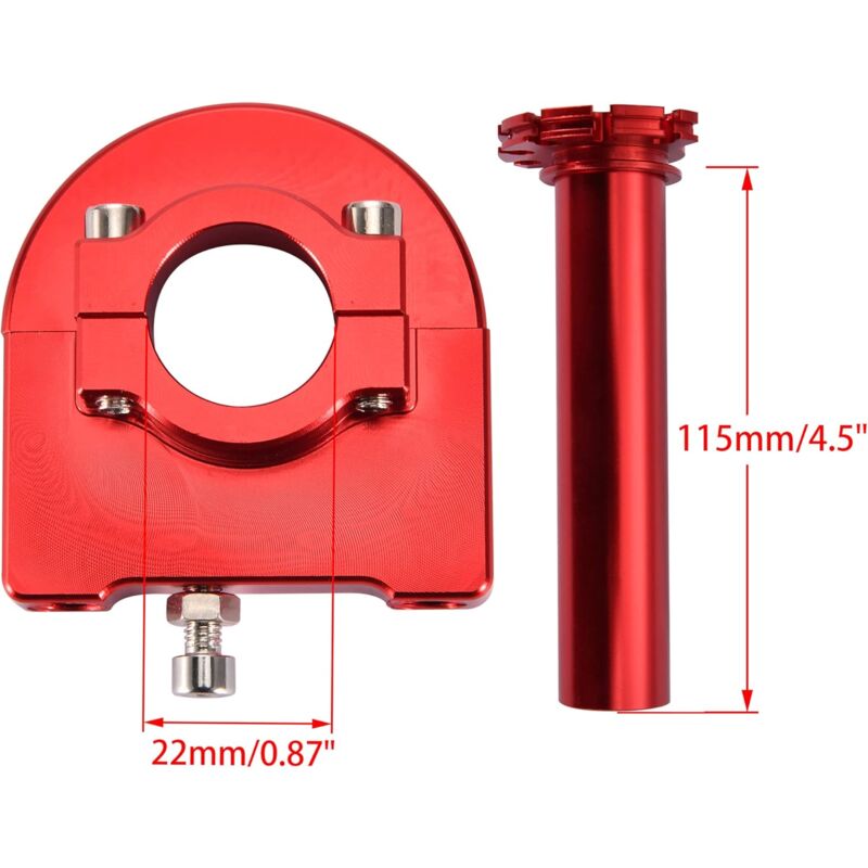 7/8" 22Mm Twist Throttle Grip With Handlebar Clamp Replacement For 50Cc 70Cc 90Cc 110Cc 125Cc Sport Motocross Dirt Pit