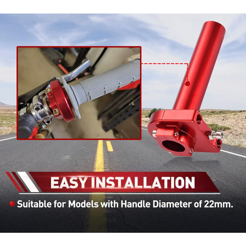 7/8" 22Mm Twist Throttle Grip With Handlebar Clamp Replacement For 50Cc 70Cc 90Cc 110Cc 125Cc Sport Motocross Dirt Pit