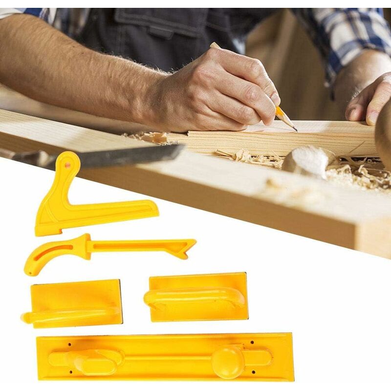 5 pcs Safety Push Block Stick Set Table Saw Accessories Wood Working ROuter Table Tools Use On Table Saws Jointers Band