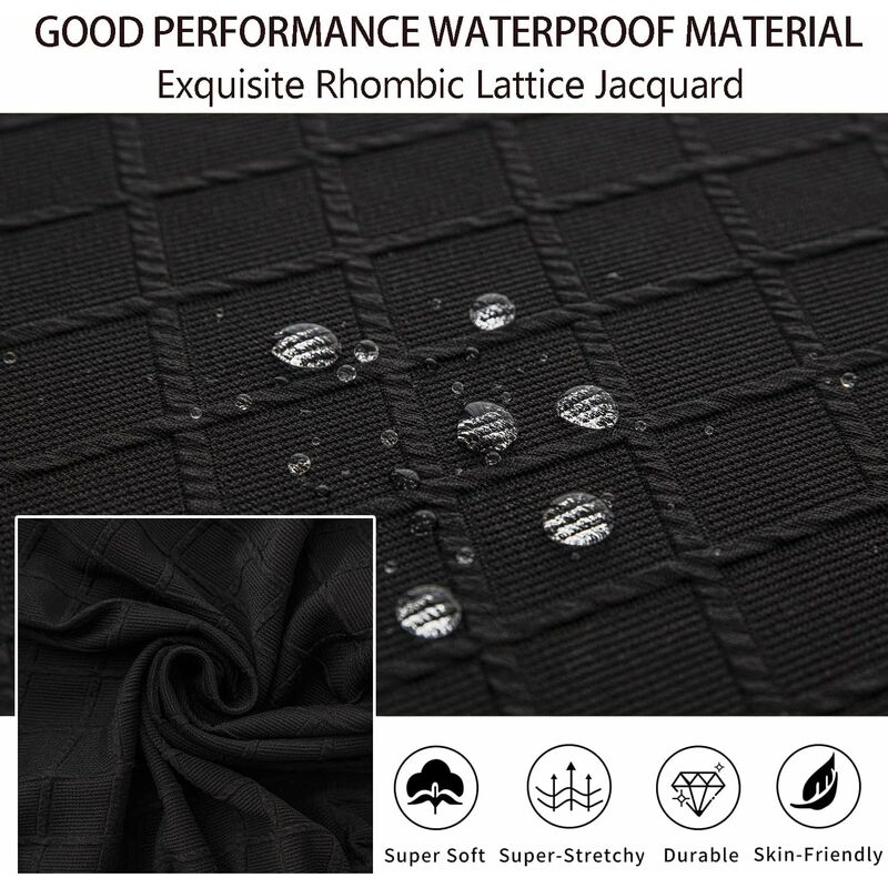 Diamond Lattice Waterproof Seat Covers For Dining ROom Chairs, Stretch Kitchen Chair Covers For Dining ROom, Seat