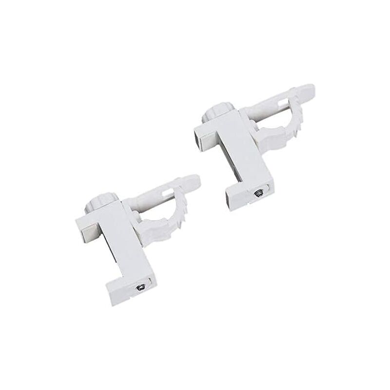 2 pcs Adjustable Crossbar Clamp Holder Curtain ROd Holder Towel Storage Rack Hook For Organizer