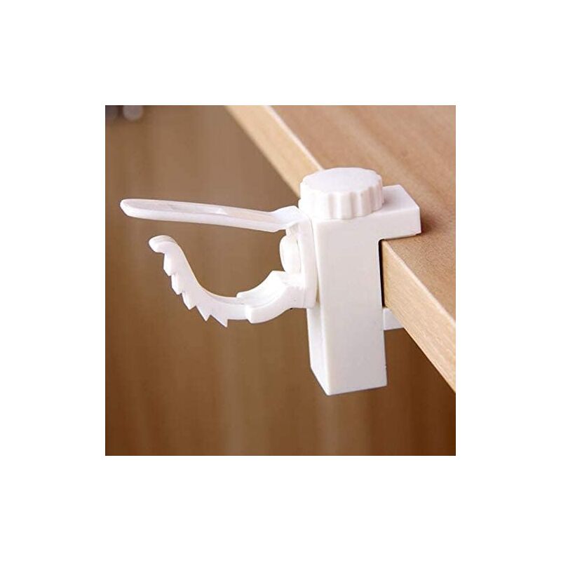 2 pcs Adjustable Crossbar Clamp Holder Curtain ROd Holder Towel Storage Rack Hook For Organizer