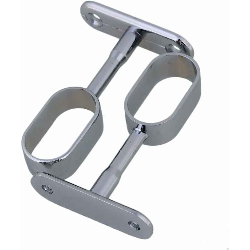 2 pcs 16Mm Silver Plated Zinc Alloy Oval Wardrobe Brackets