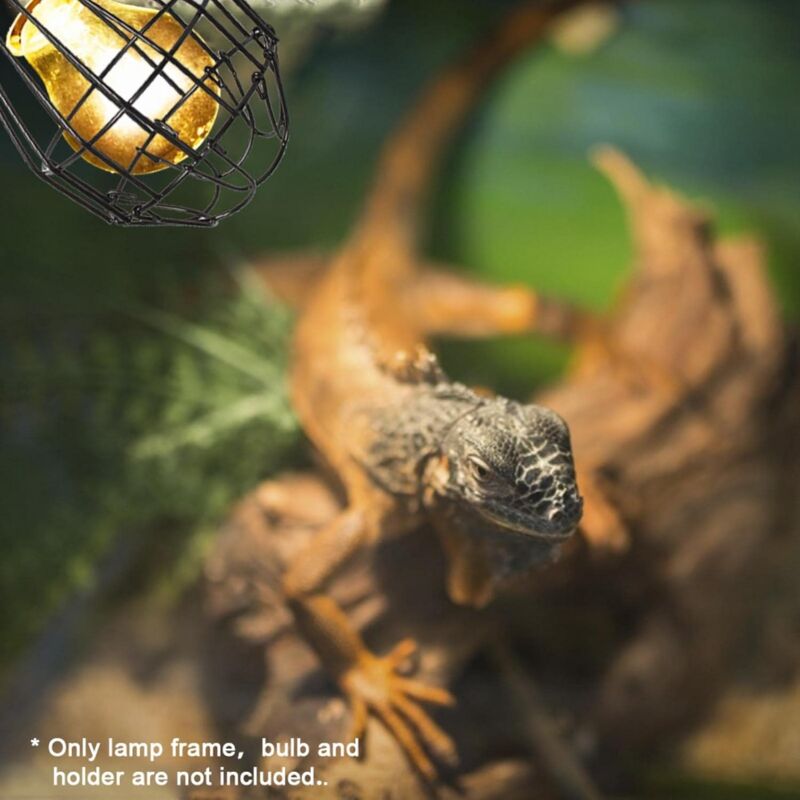 Reptile Heat Lamp Cover, Reptile Heat Lamp Shade - Wire Reptile Heater Guard, Anti-Scald Lamp Mesh Cover For Terrarium
