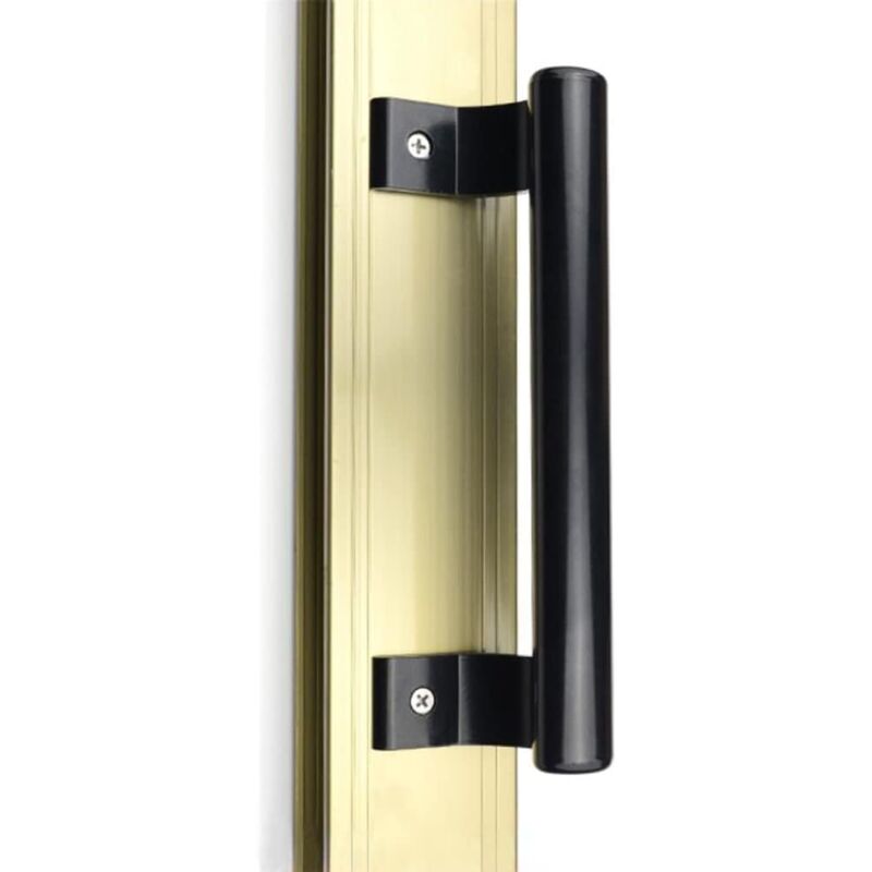 2 pcs 8" Aluminum Sliding Door Handle, Modern Metal Handle For Balcony Glass Doors, Bathroom Sliding Doors, Etc.